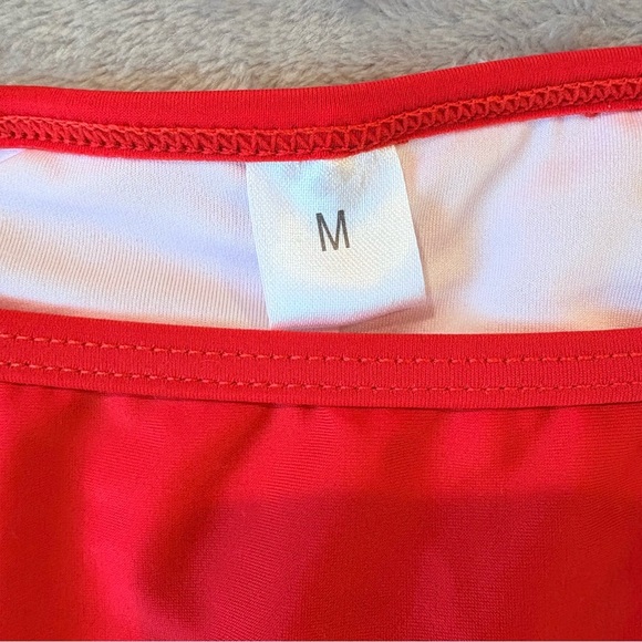 Cherry Vibrant Scarlet ‘A’ Red Stitched Bikini Bottom Wmn’s Sz M - Picture 3 of 5